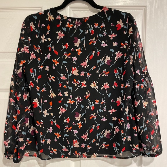 *NWOT* MADEWELL Shirred-Sleeve V- Neck Blouse - Picture 5 of 6